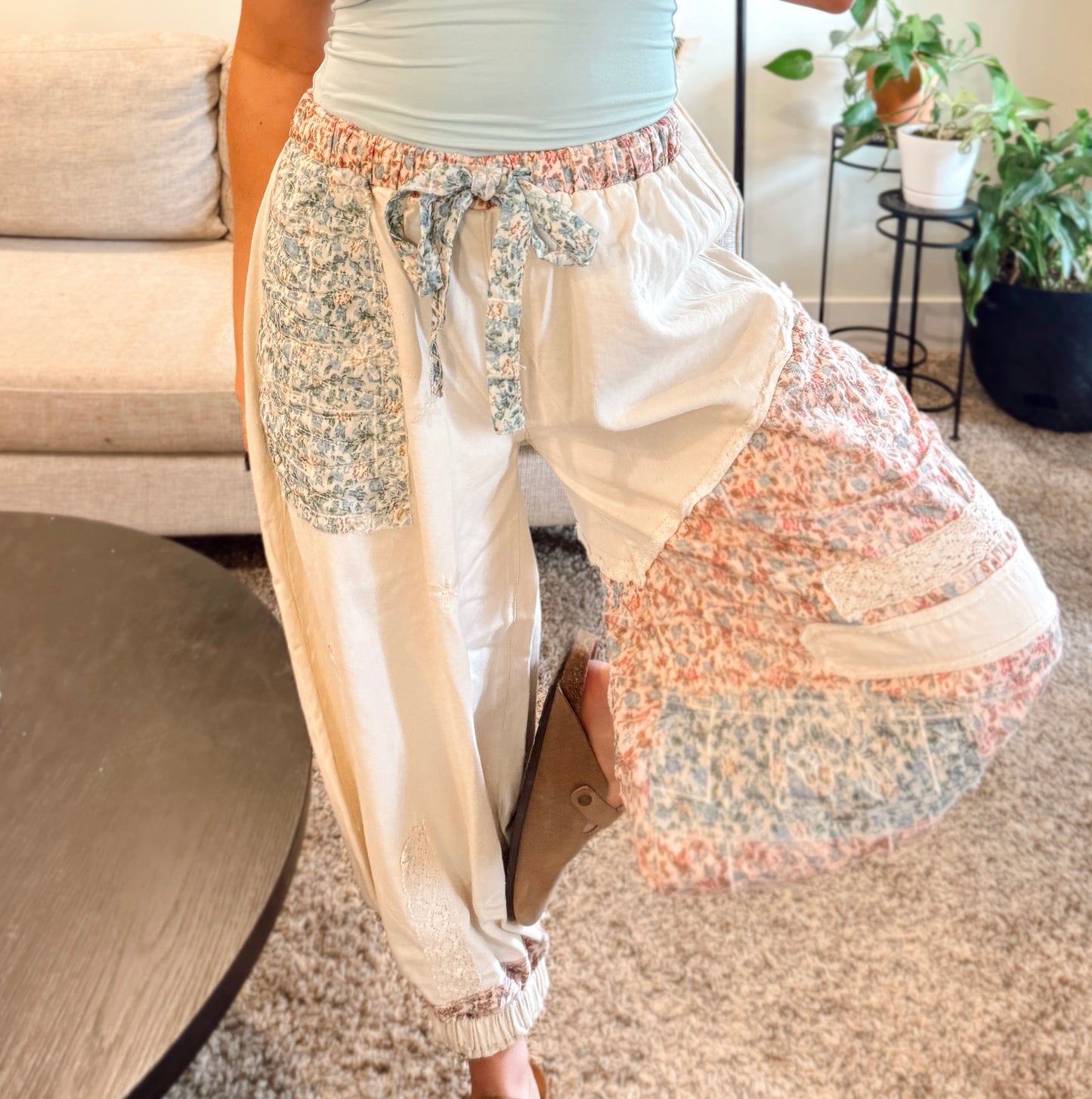 Patchwork Petal Dreams Jogger