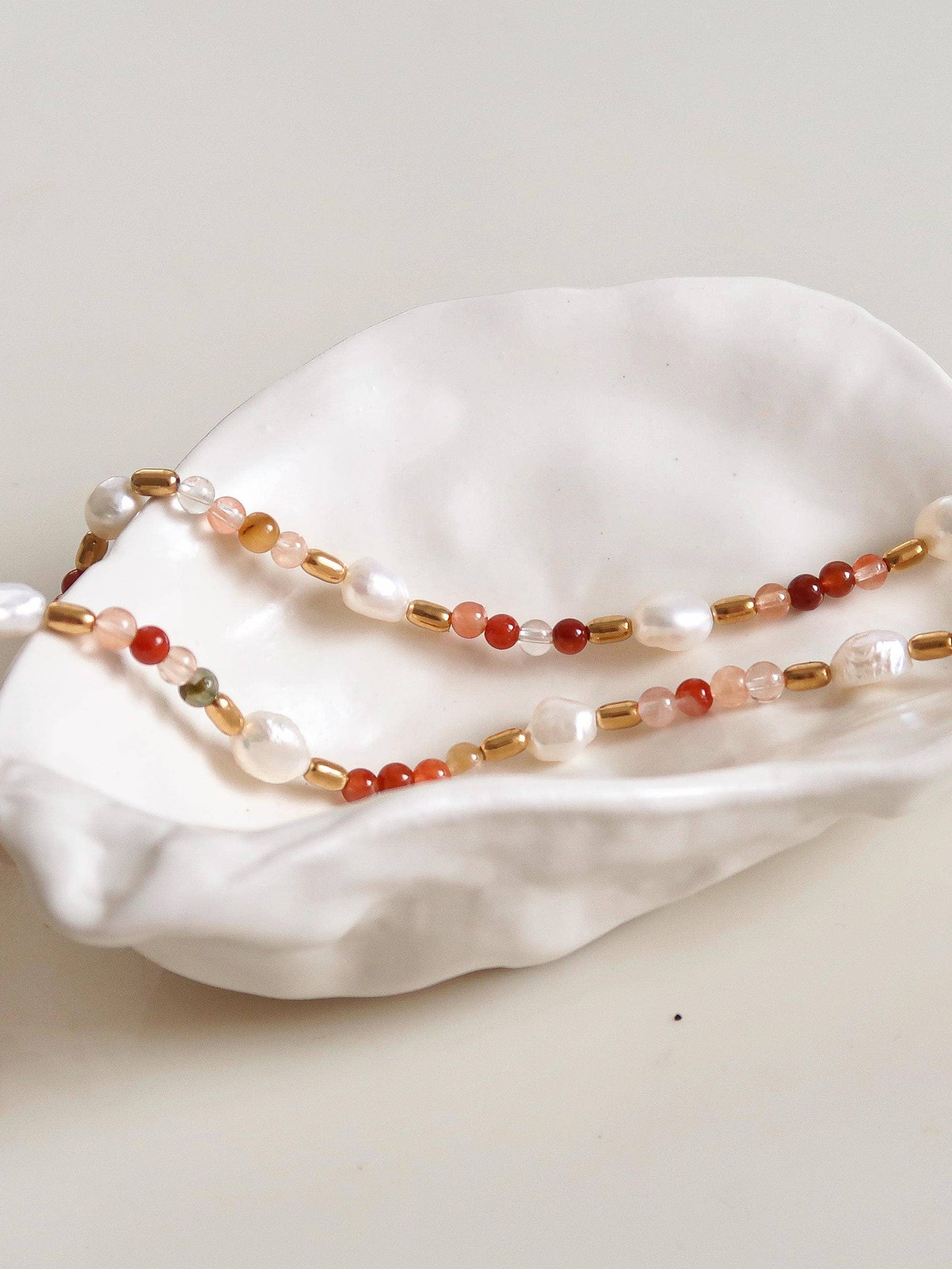 Boho Stone & Bead Bracelet