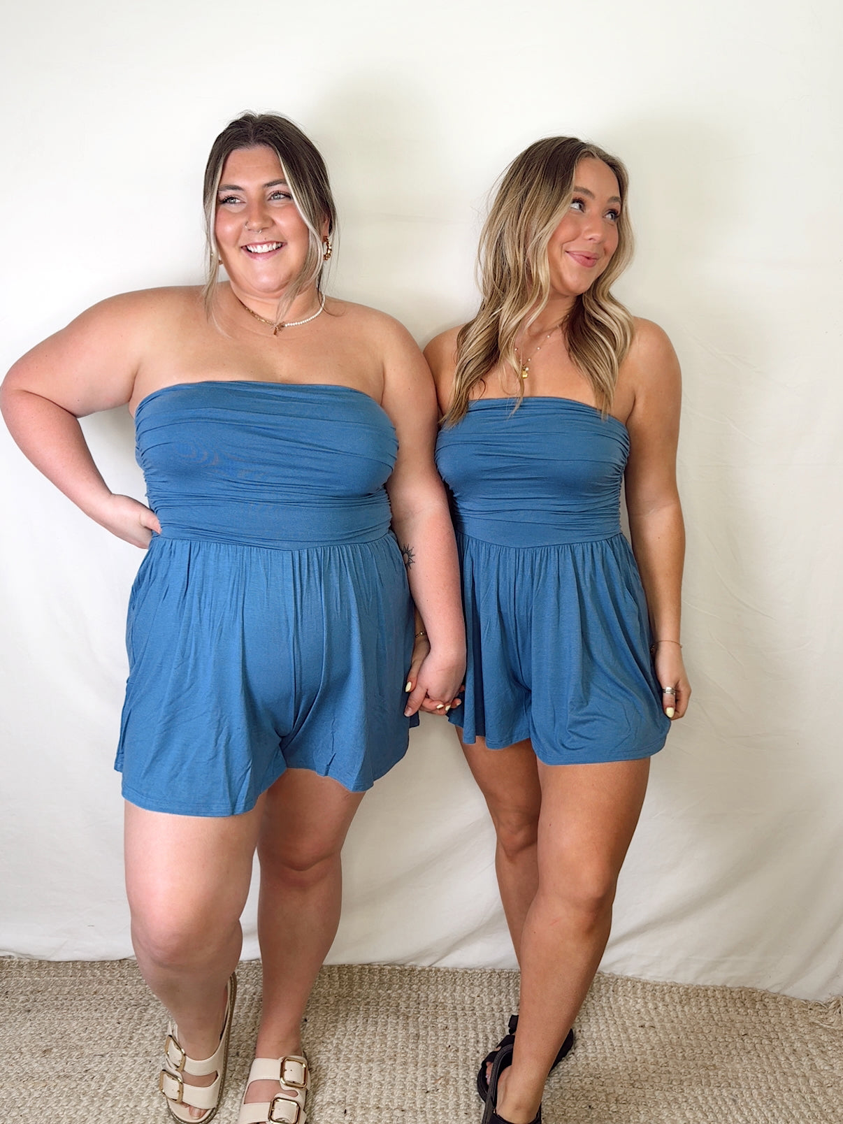 Sunny Days Romper - Dusty Blue