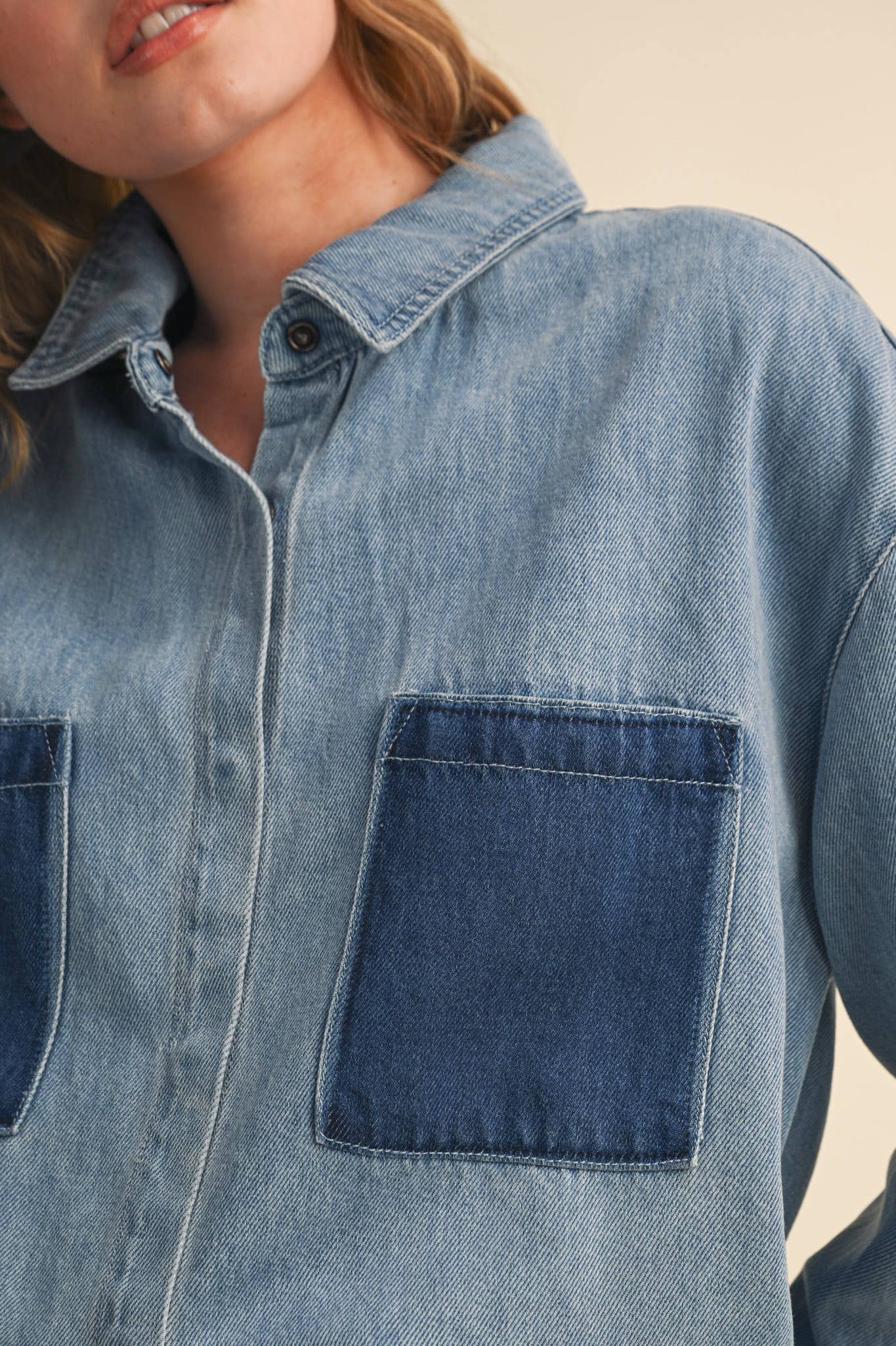 The Color-block Button up