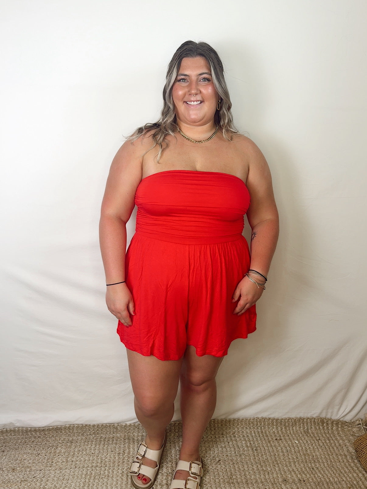 Sunny Days Romper - Ruby