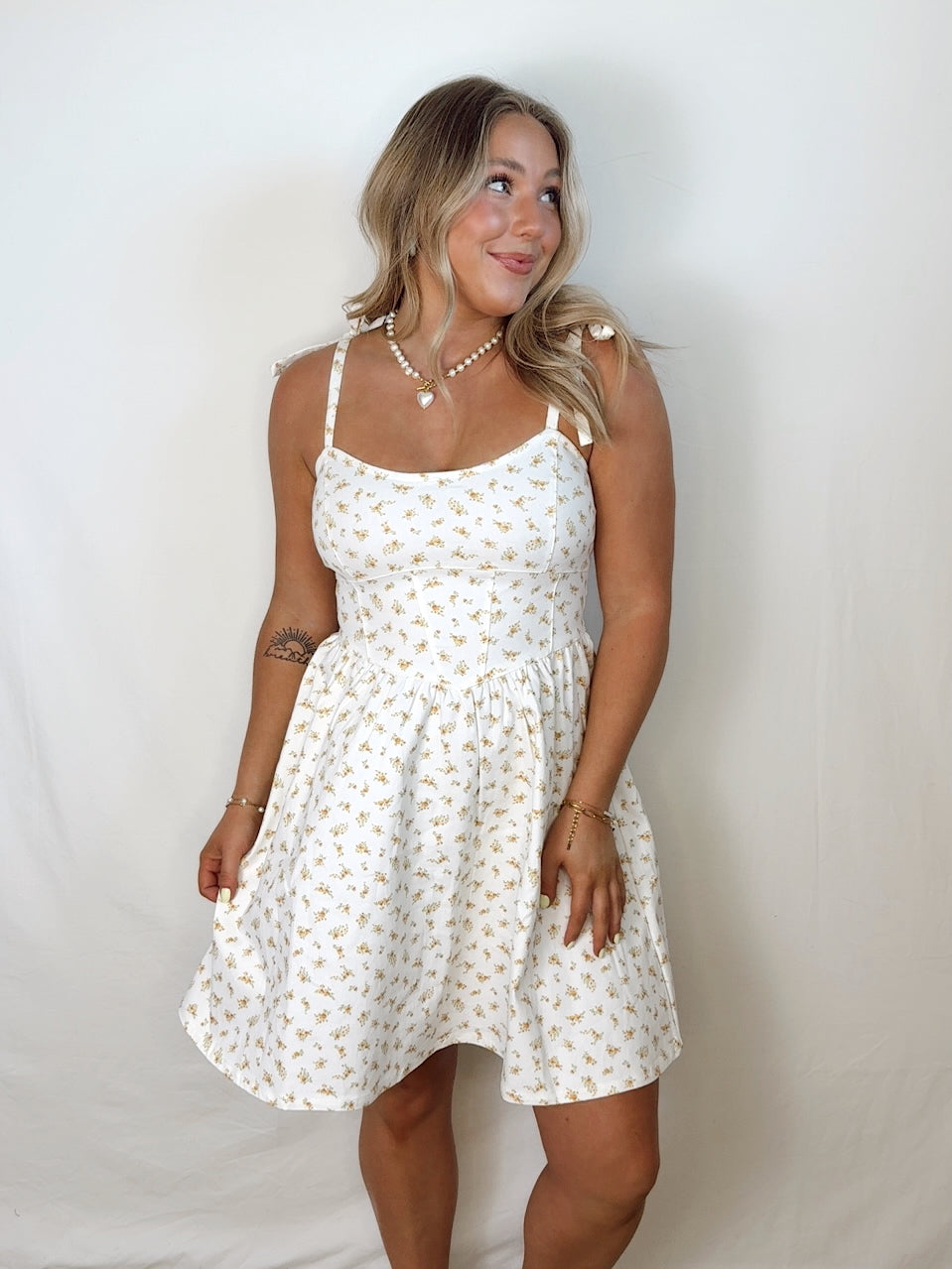Ditsy Floral Denim Dress