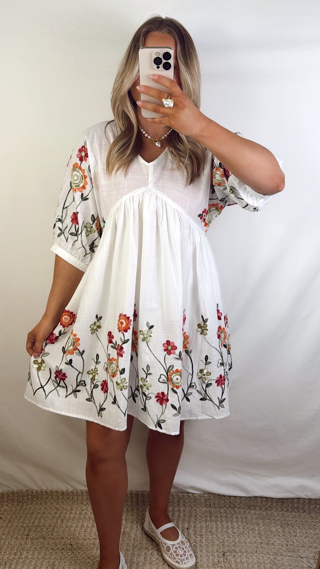Spring Floral Babydoll Dress