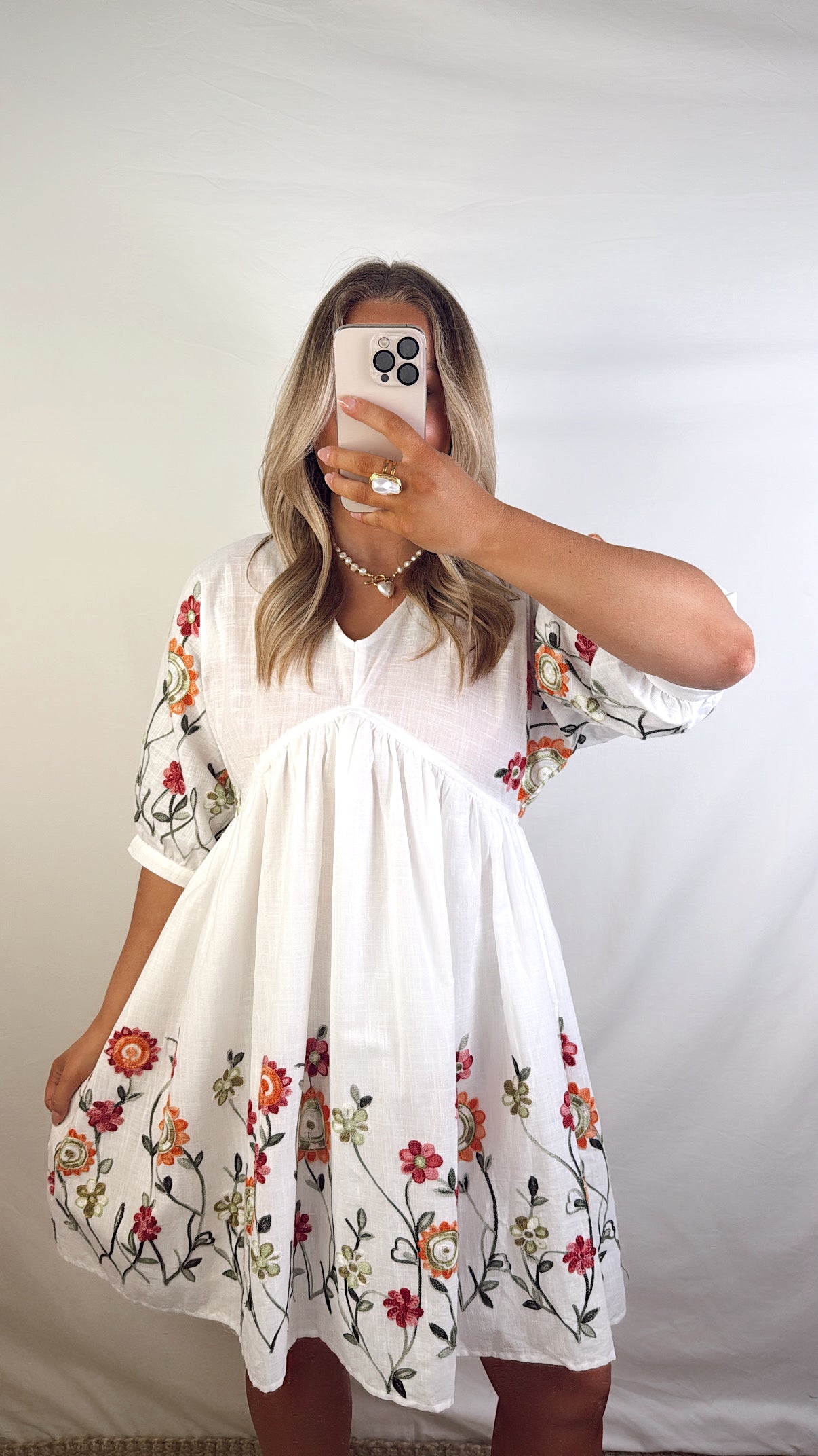 Spring Floral Babydoll Dress