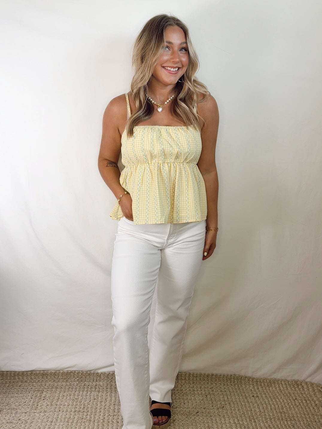 White High Rise Risen Jeans