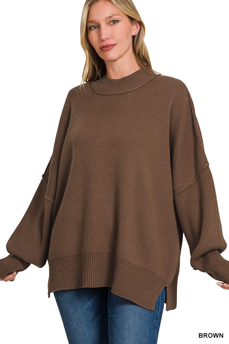 Oversized Comfort Sweater Chocolate