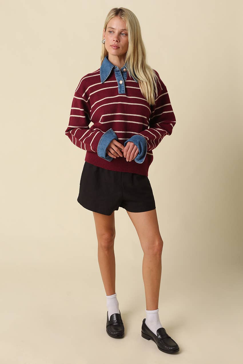 Sofia Stripe Denim Shirt