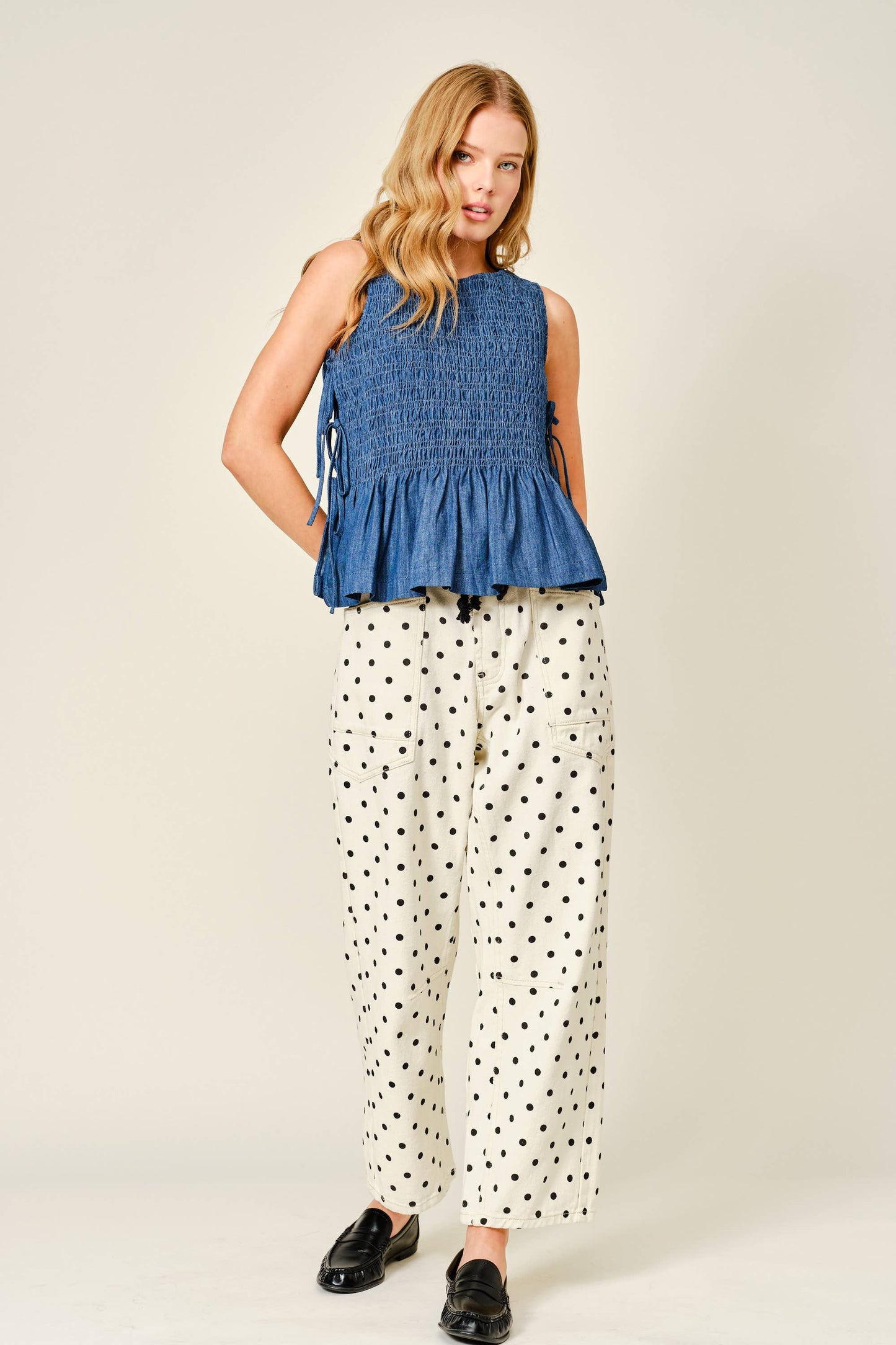 Blue Haven Smocked Top