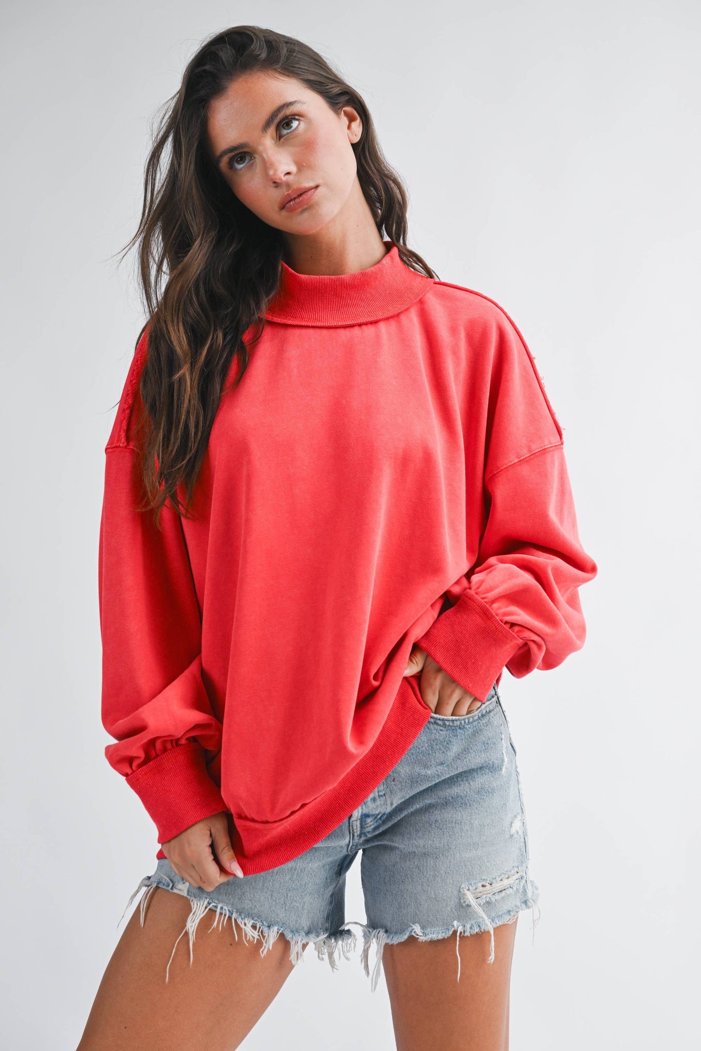 Your Favorite Mockneck - Red