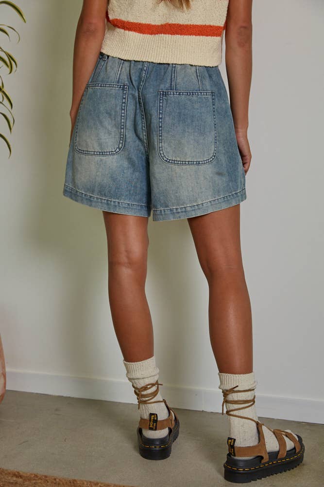 Sunwashed Denim Shorts