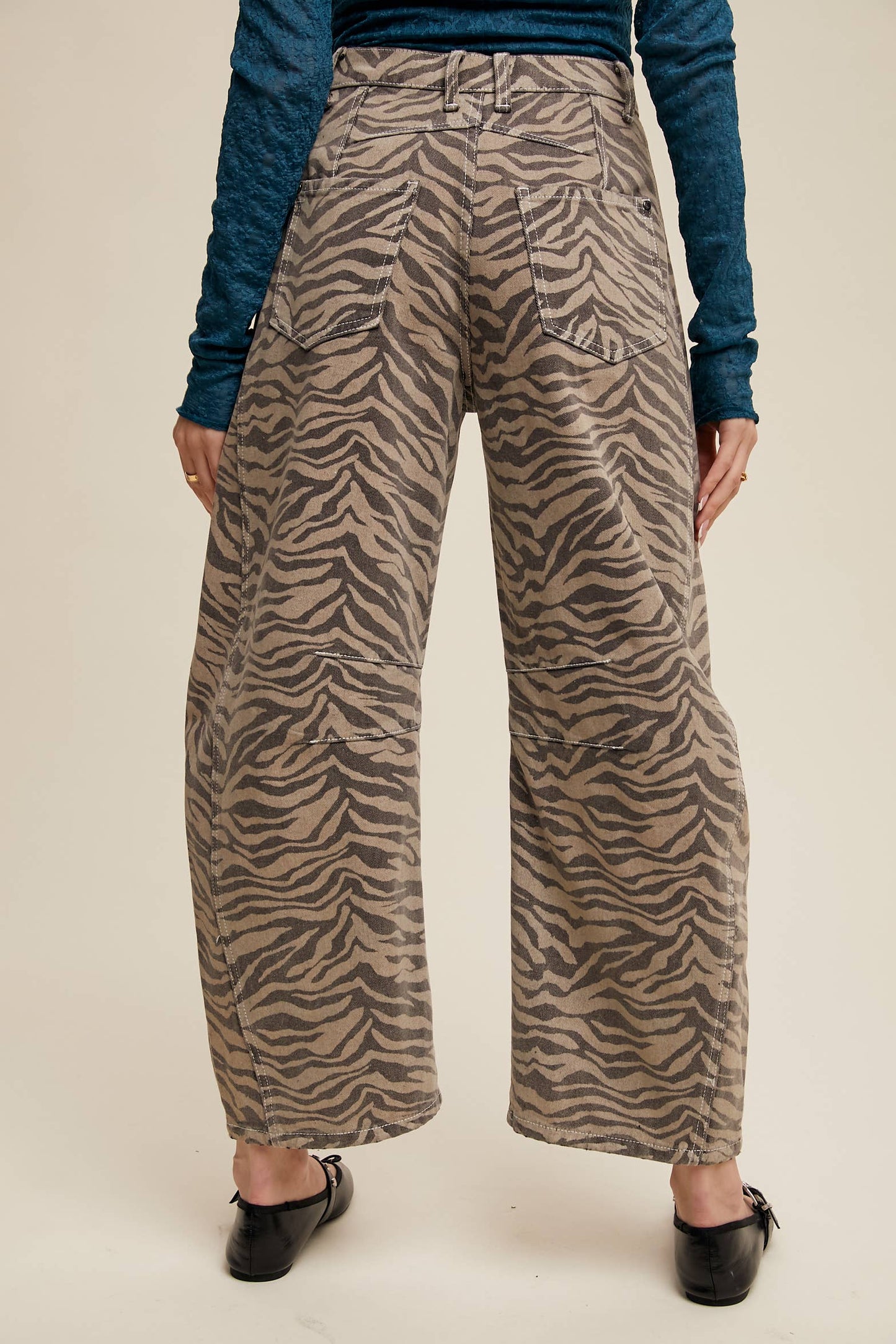 Zebra Barrel Jeans