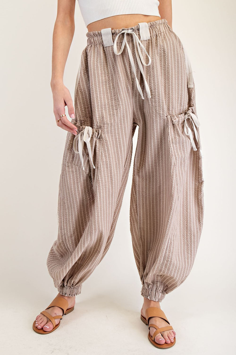 Nomad Stripe Joggers - Coco