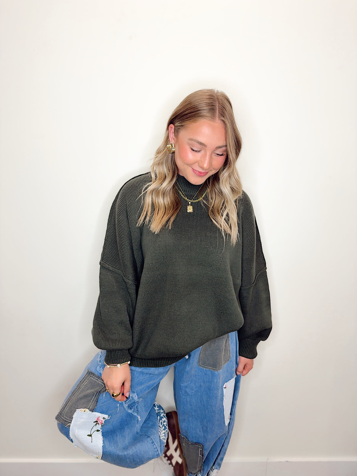 Oversized Comfort Sweater Olive