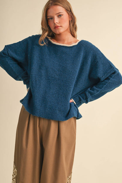 Falling for you Boatneck Sweater