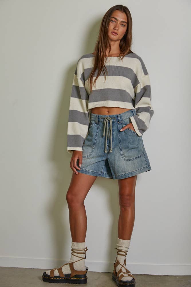 Sunwashed Denim Shorts