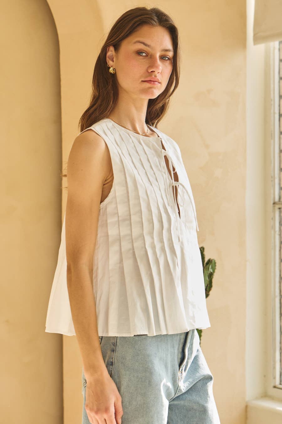 Poppy Pleated Top - Plus