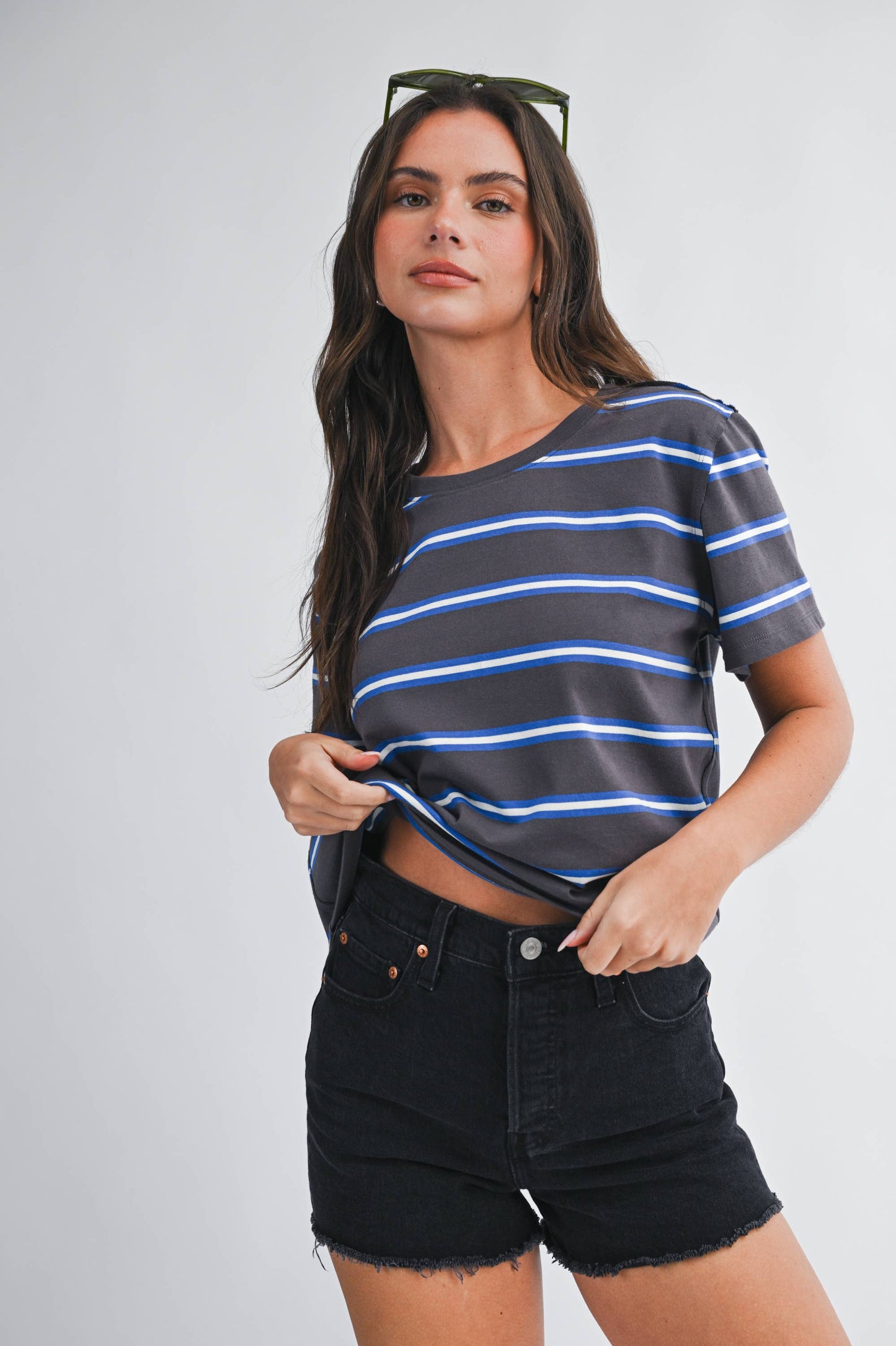 Spring Basic Stripe Tee