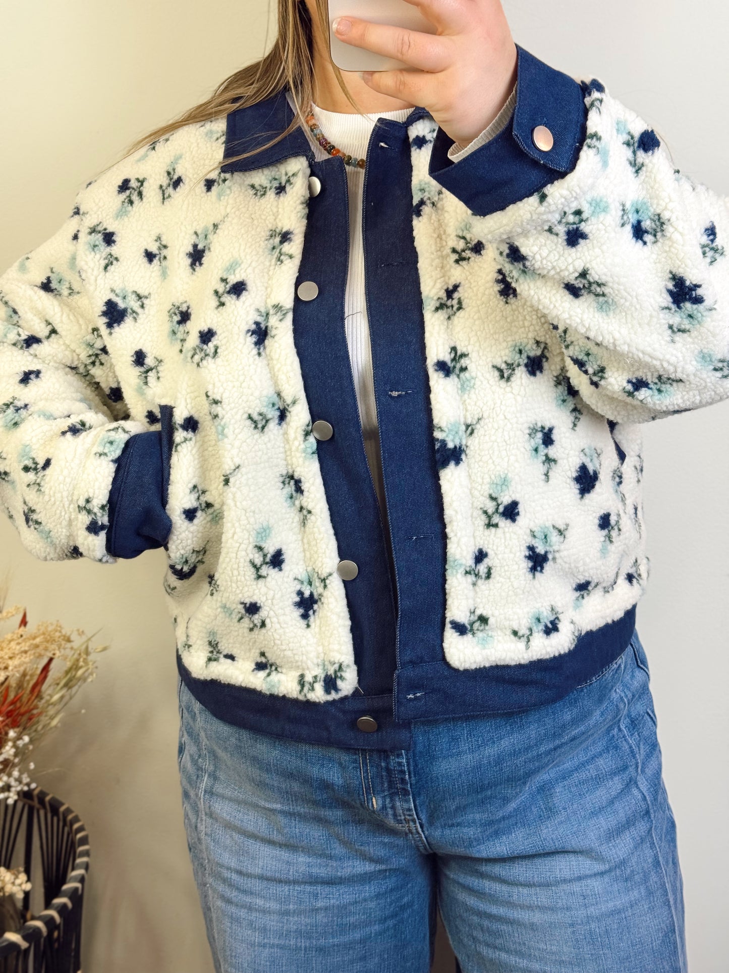 Fall Floral Denim Shacket