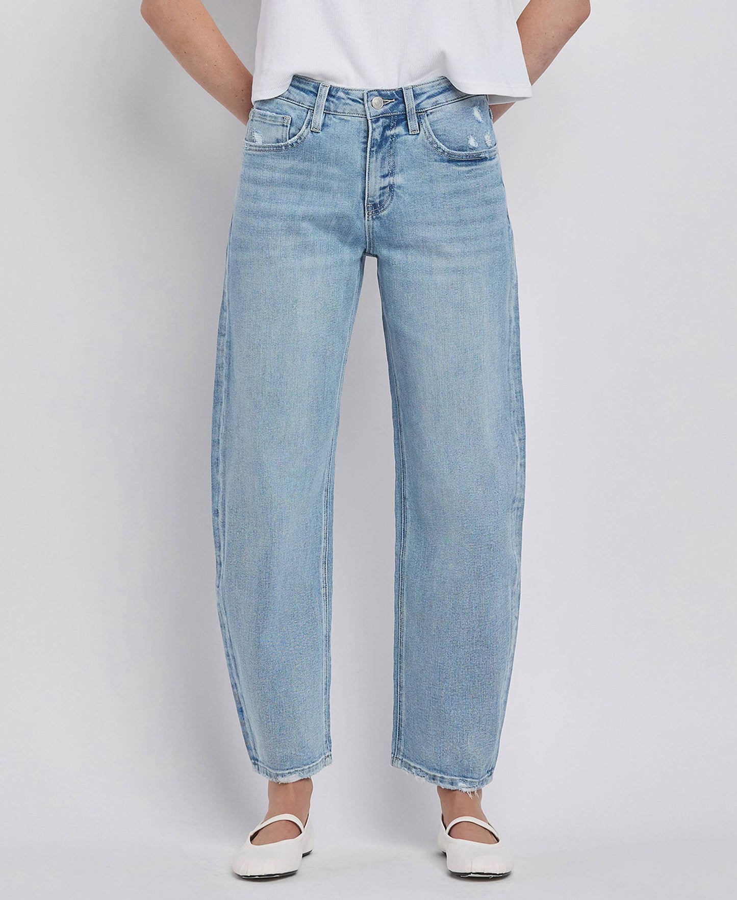 High Rise Barely Barrel Jeans