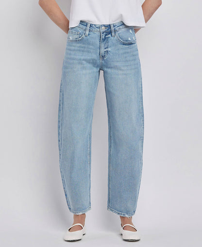 High Rise Barely Barrel Jeans
