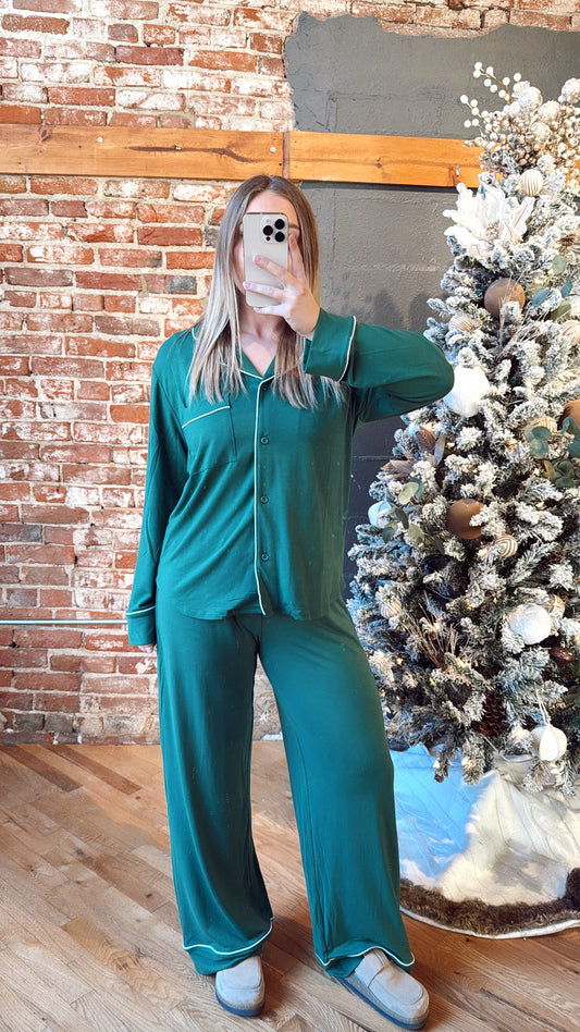Kiss Me Goodnight Pj's - Green