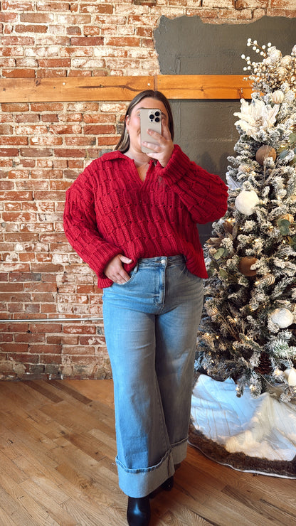 Comfort Stretch Wide Leg Jeans