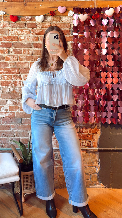 Love Letter Ruffle Top