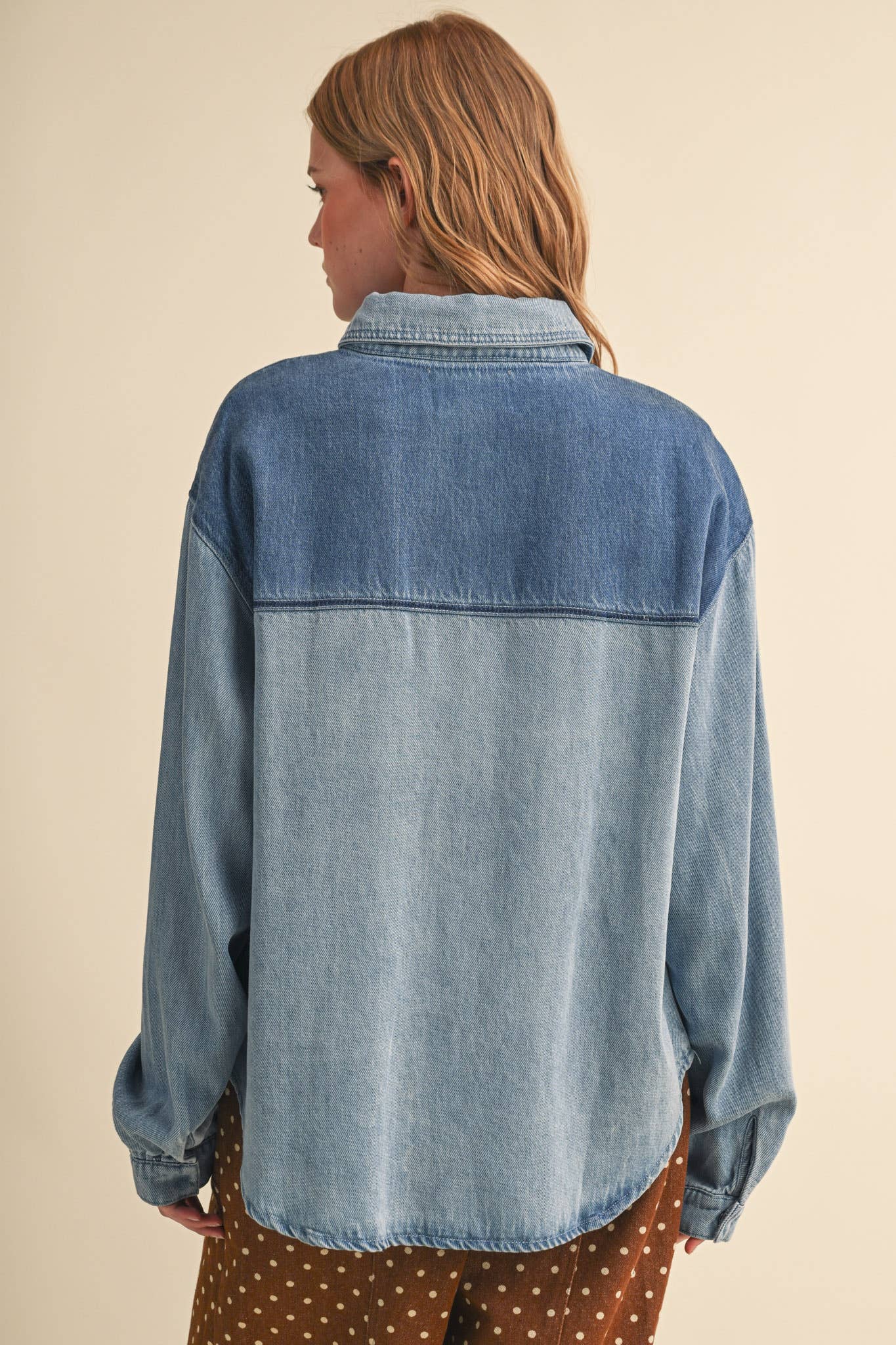 The Color-block Button up