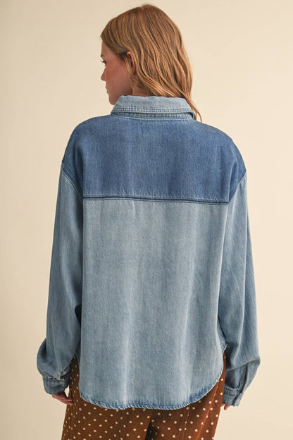 The Color-block Button up