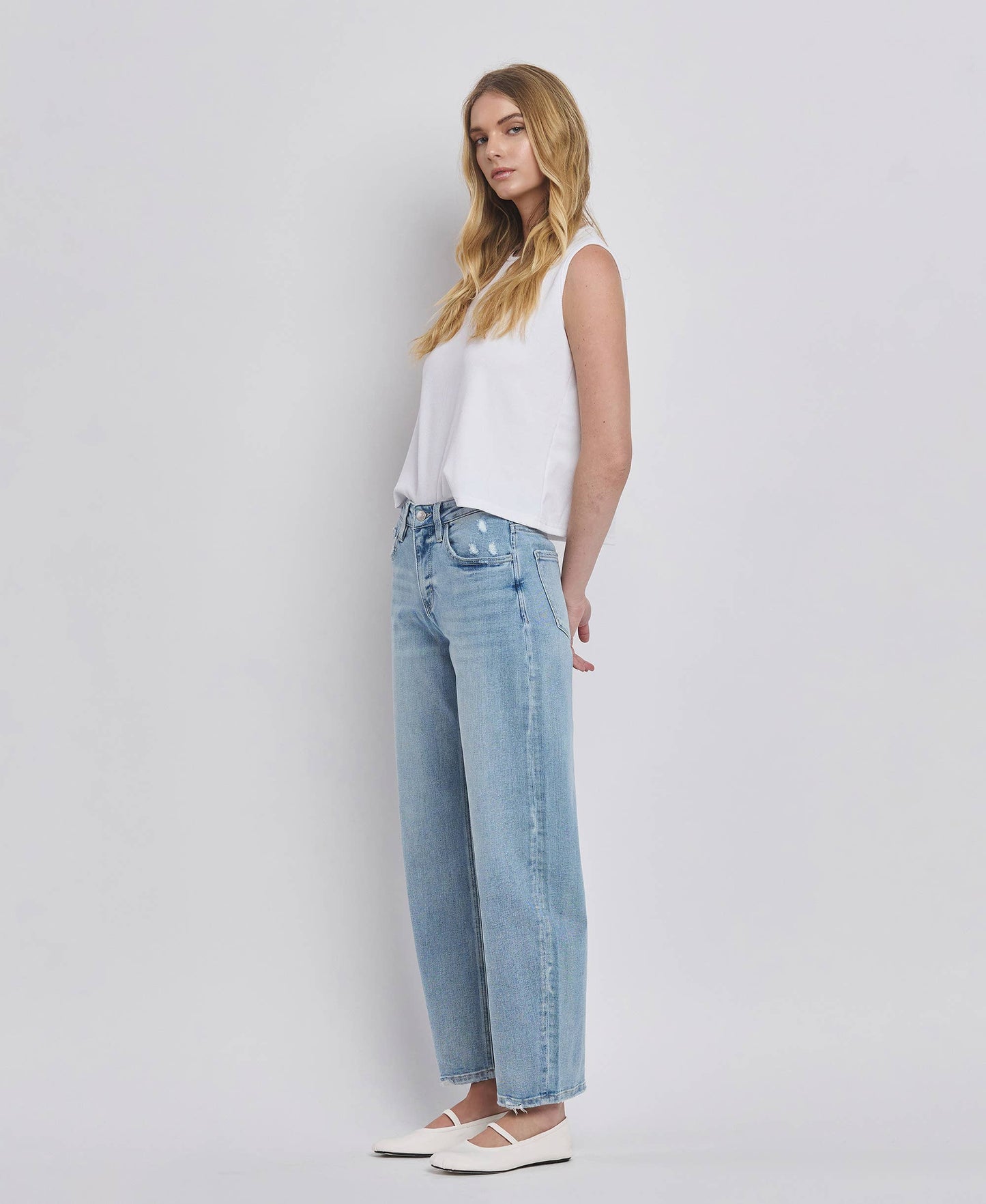 High Rise Barely Barrel Jeans