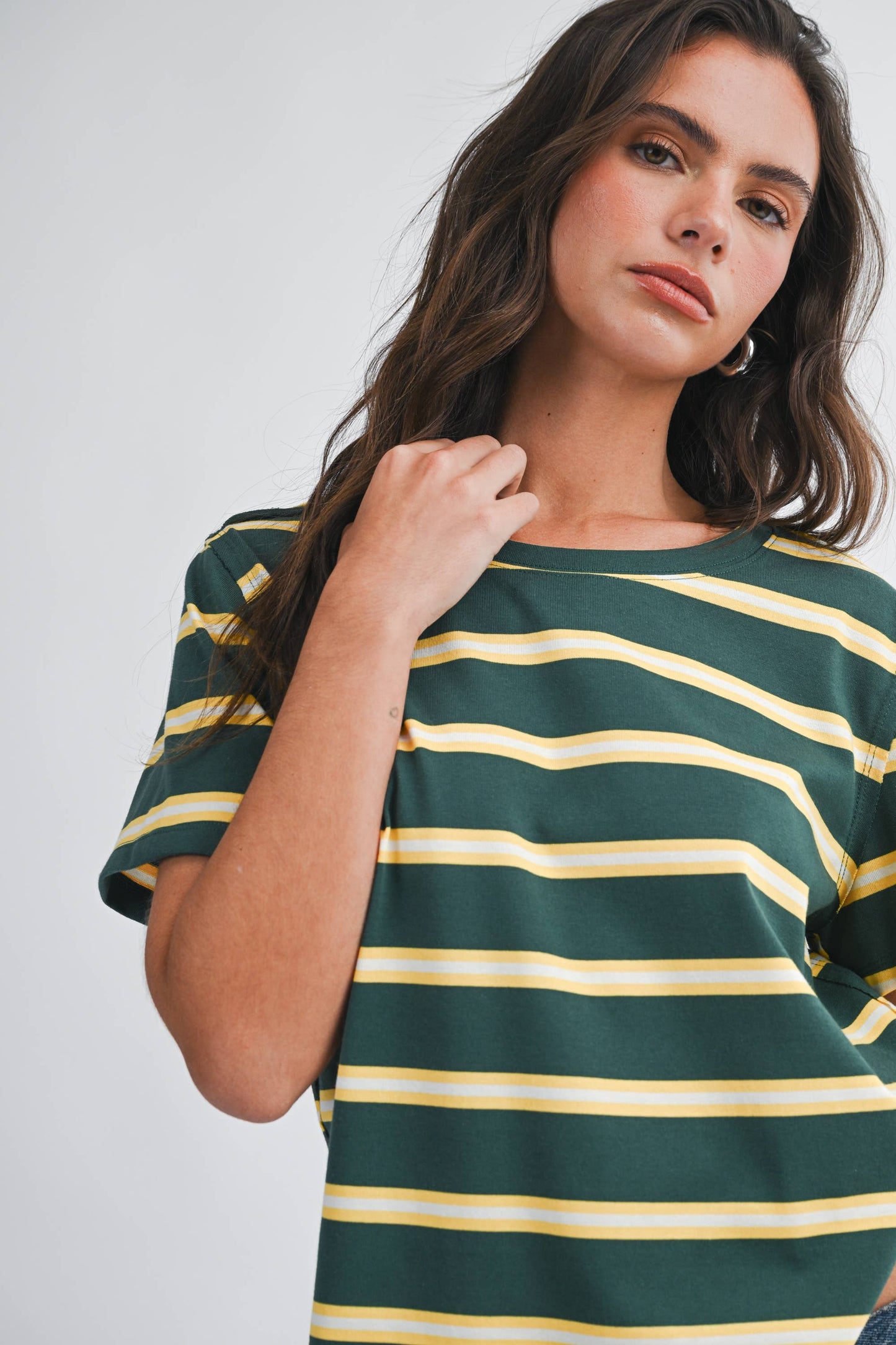 Spring Basic Stripe Tee