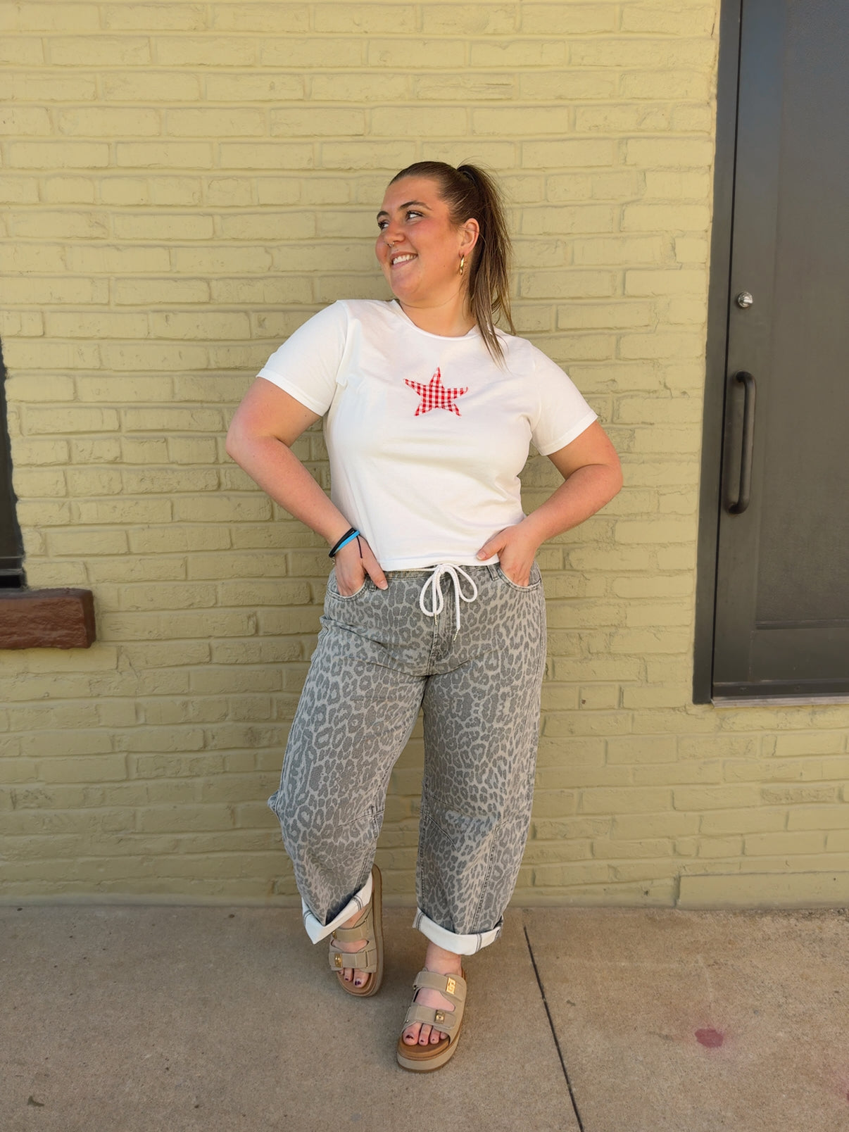 Gingham Star Tee Plus