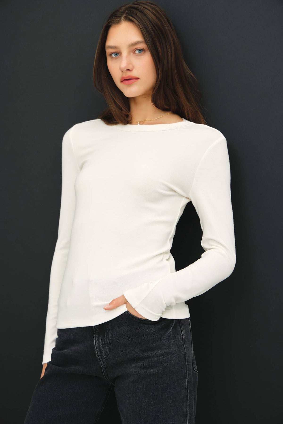 Round Neck Basic Long Sleeve