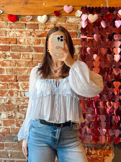 Love Letter Ruffle Top