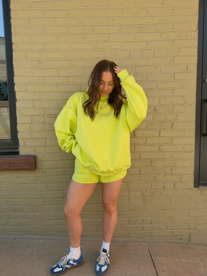 Chartreuse Mockneck