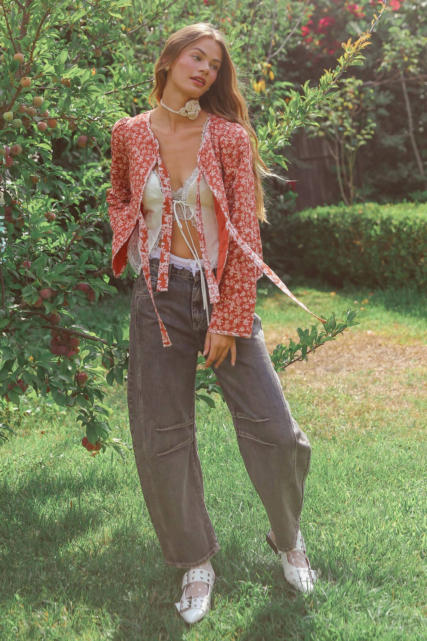 Vintage Dark Wash Barrel Jeans