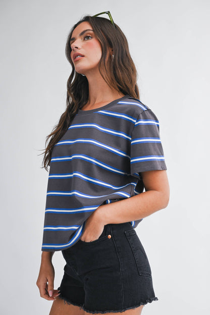 Spring Basic Stripe Tee