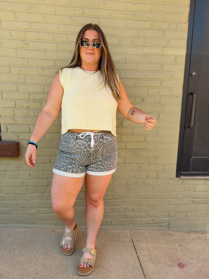 Rebecca Leopard Shorts