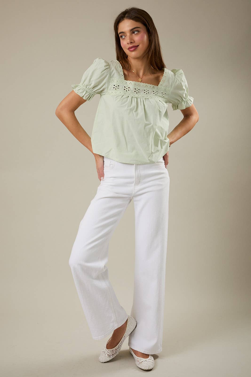Willow Eyelet Top