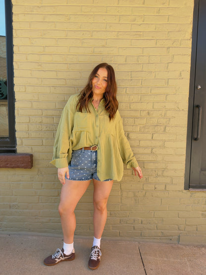 Laurel Gauze Button Down