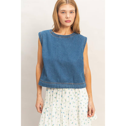 Monroe Denim Top