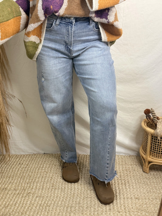 High Rise Baby Barrel Jeans