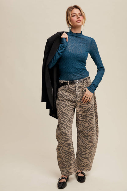 Zebra Barrel Jeans