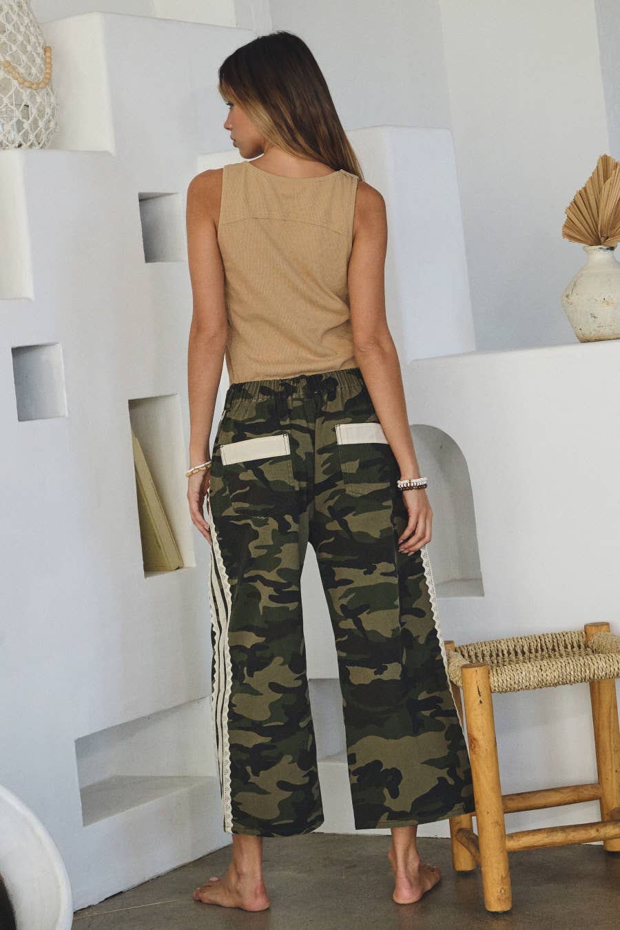 Camo Cropped Jeans