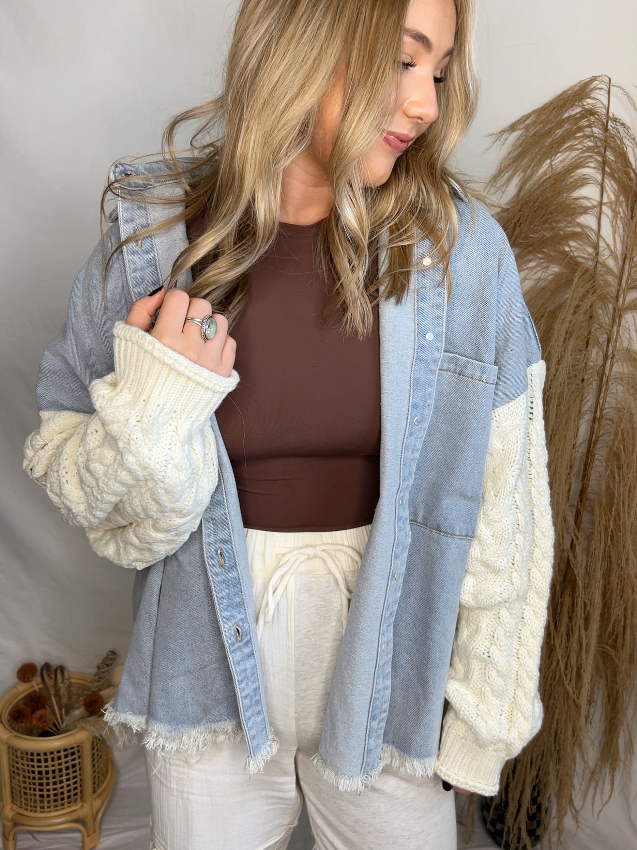 Boho Denim Shacket