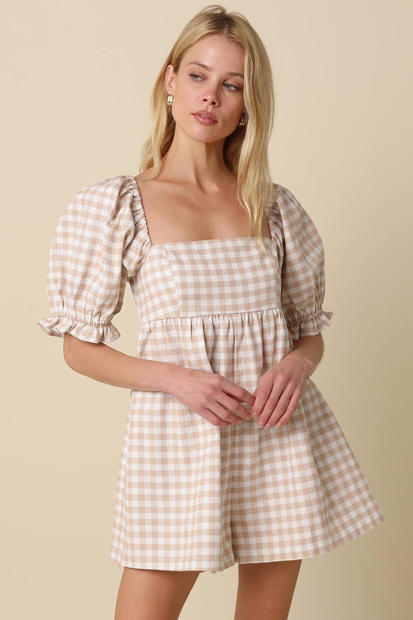 Elodie Gingham Romper