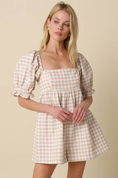 Elodie Gingham Romper