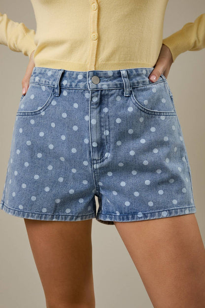 Margot Dot Denim Shorts