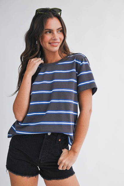 Spring Basic Stripe Tee