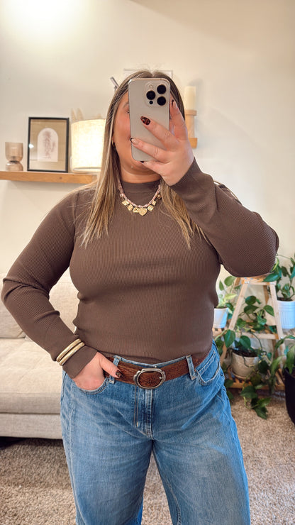 Go To Layering Long Sleeve - Brown